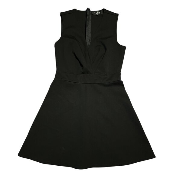 Lulu's The Simple Things Black Sleeveless Skater Dress Size Small EUC - Picture 3 of 10